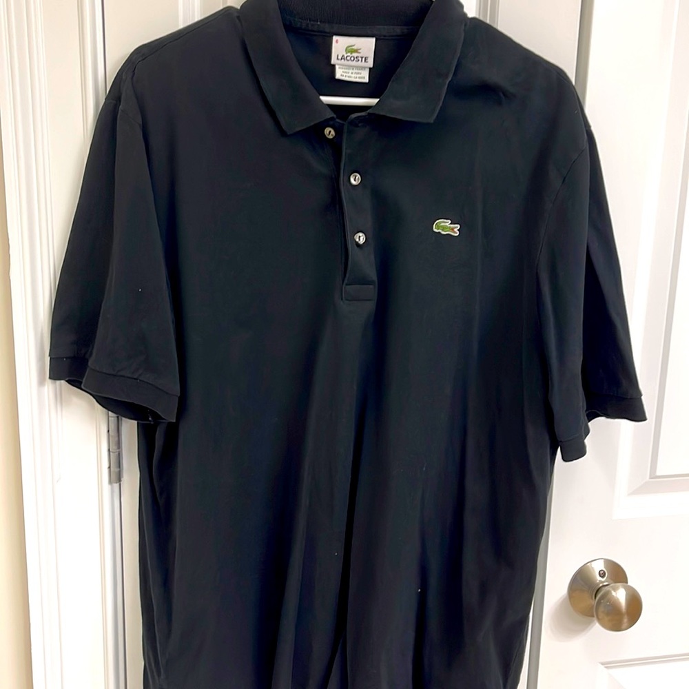 Lacoste black polo size 6/XL. Micro pique material